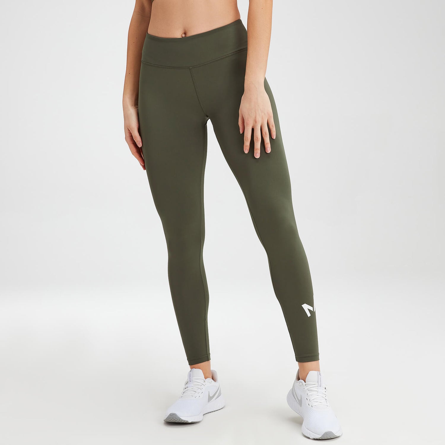 Women's Training Leggings, Dark Olive