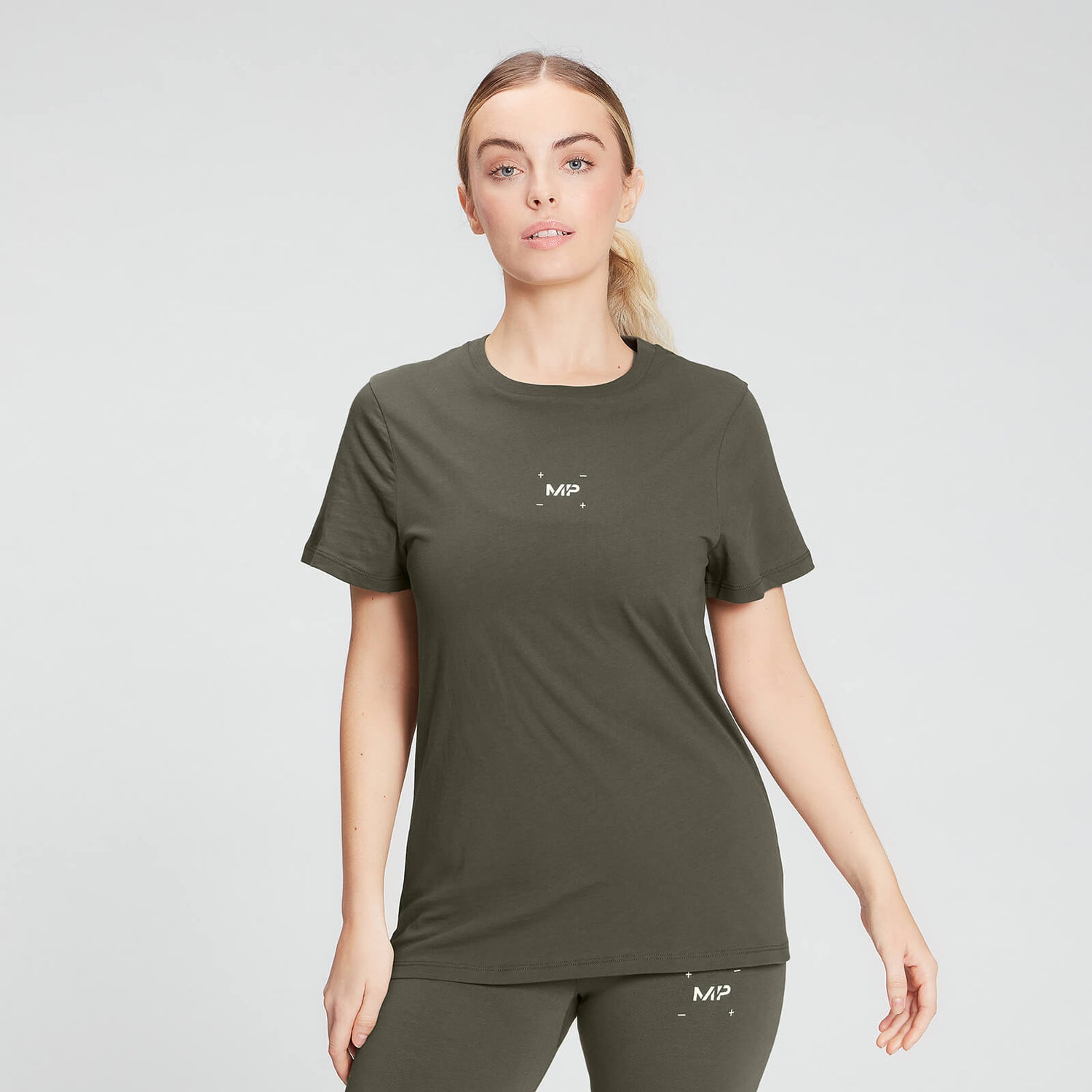 Женская футболка MP Central Graphic T-Shirt - темно-оливковый
