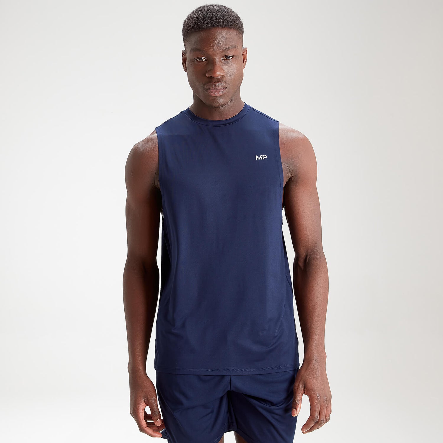 Camiseta sin mangas de entrenamiento Essentials para hombre de MP - Azul marino - XS