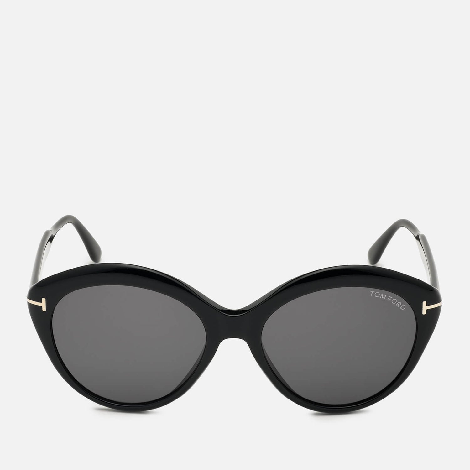 Tom Ford Women's Maxine Round Frame Sunglasses - Black/Smoke