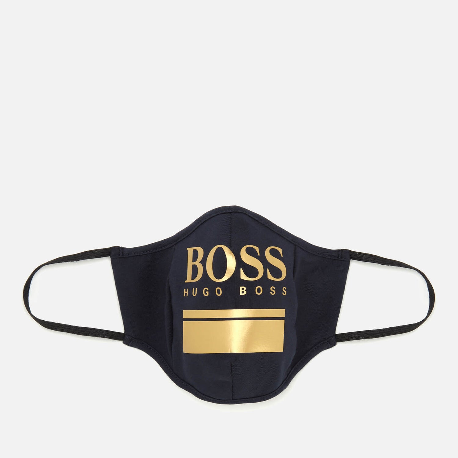 BOSS Hugo Boss Men's Gold Logo Print Face Mask - Navy/Gold