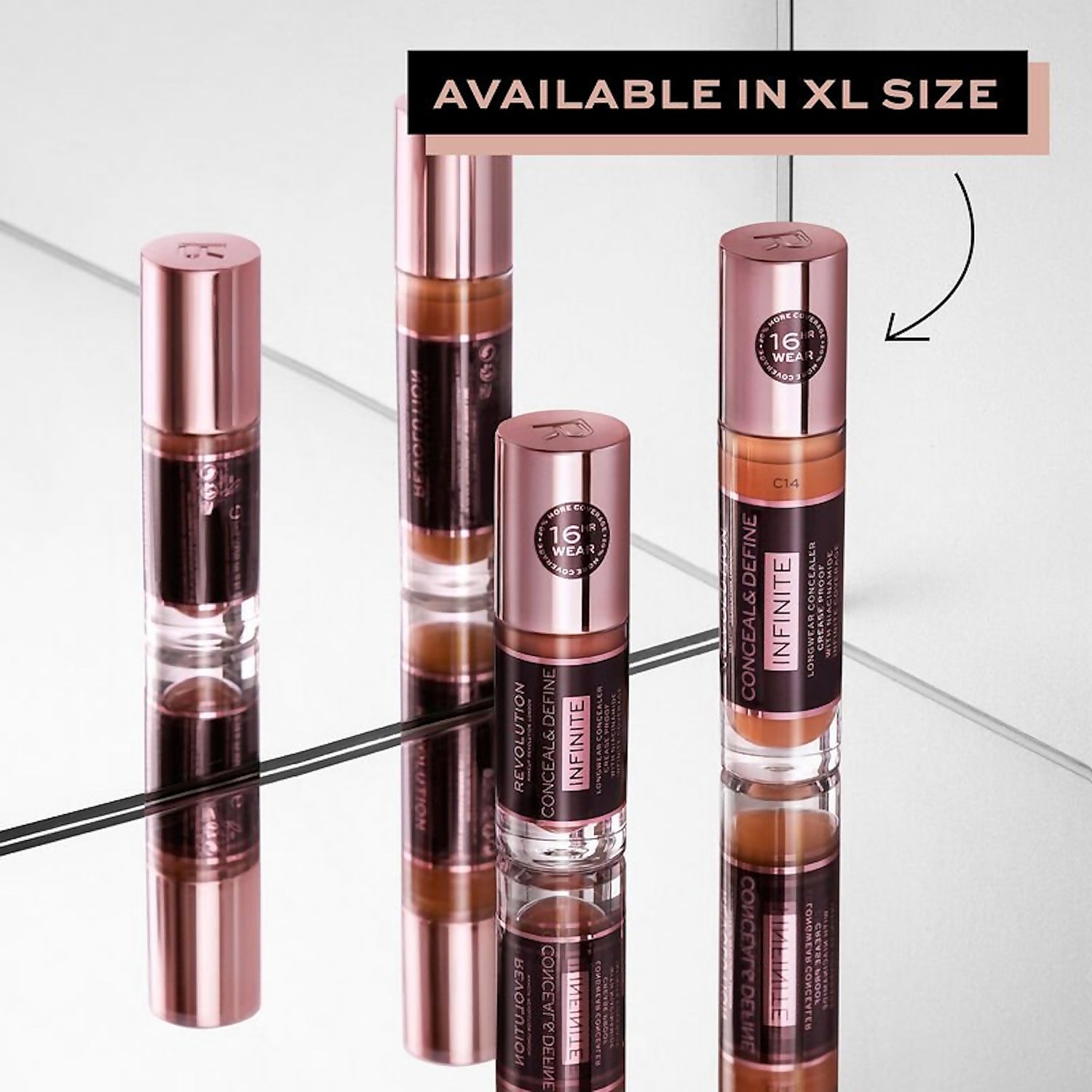 Makeup Revolution Conceal & Define Infinite Longwear Concealer 5ml (Various Shades)
