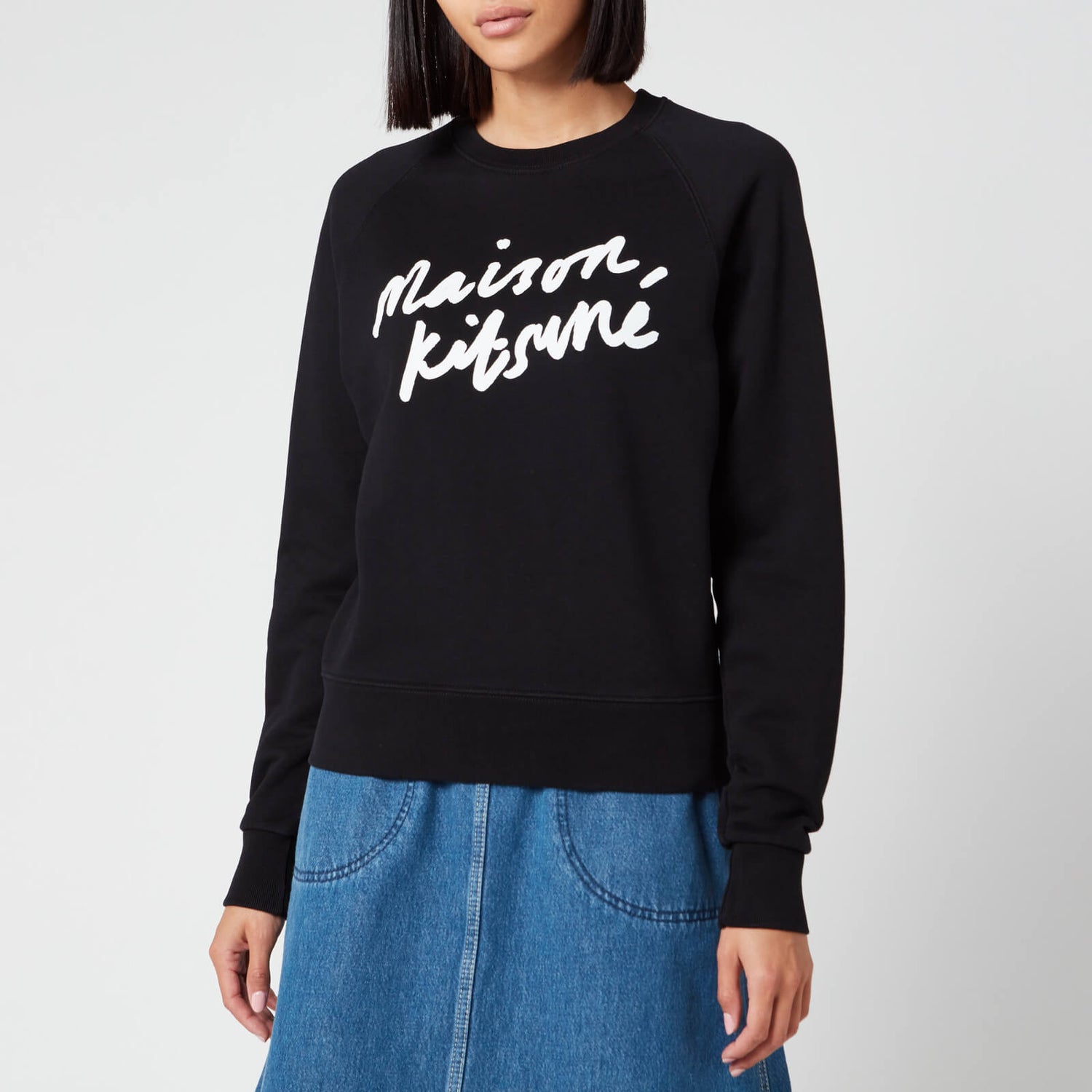 Maison Kitsuné Women's Sweatshirt Handwriting - Black