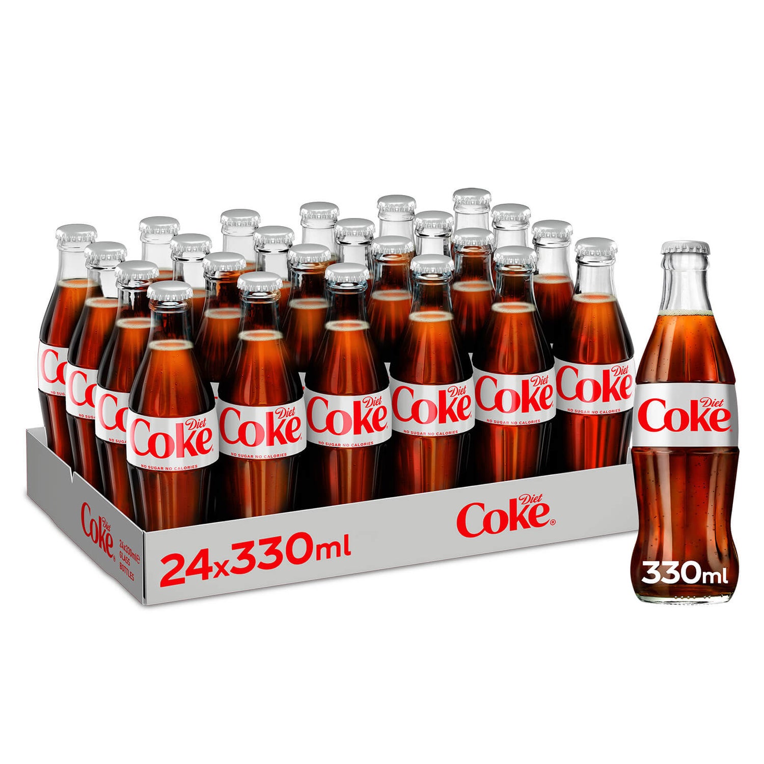 Diet Coke 24 x 330ml Glass Bottles