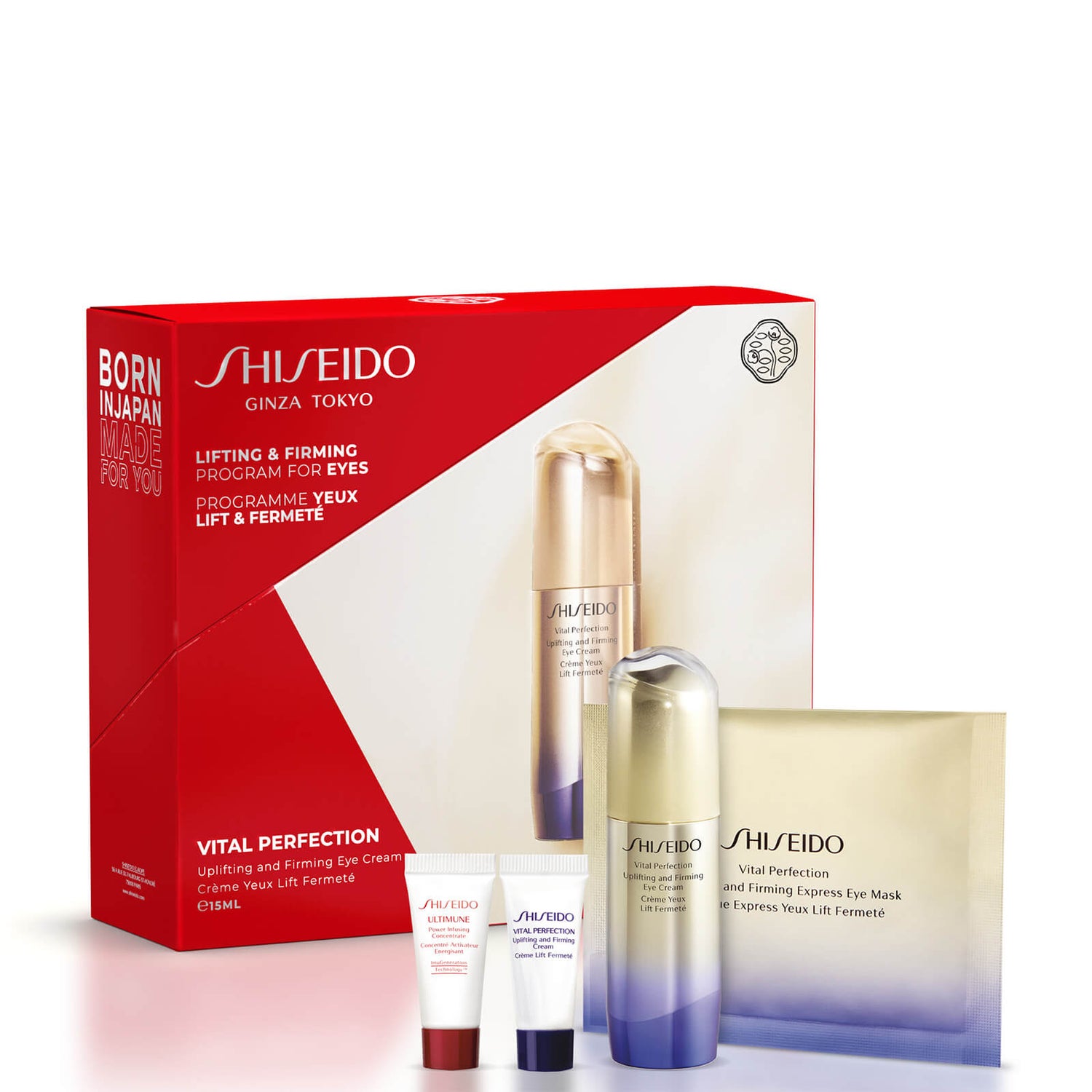 Подтягивающий и укрепляющий набор для ухода за кожей вокруг глаз Shiseido Vital Perfection