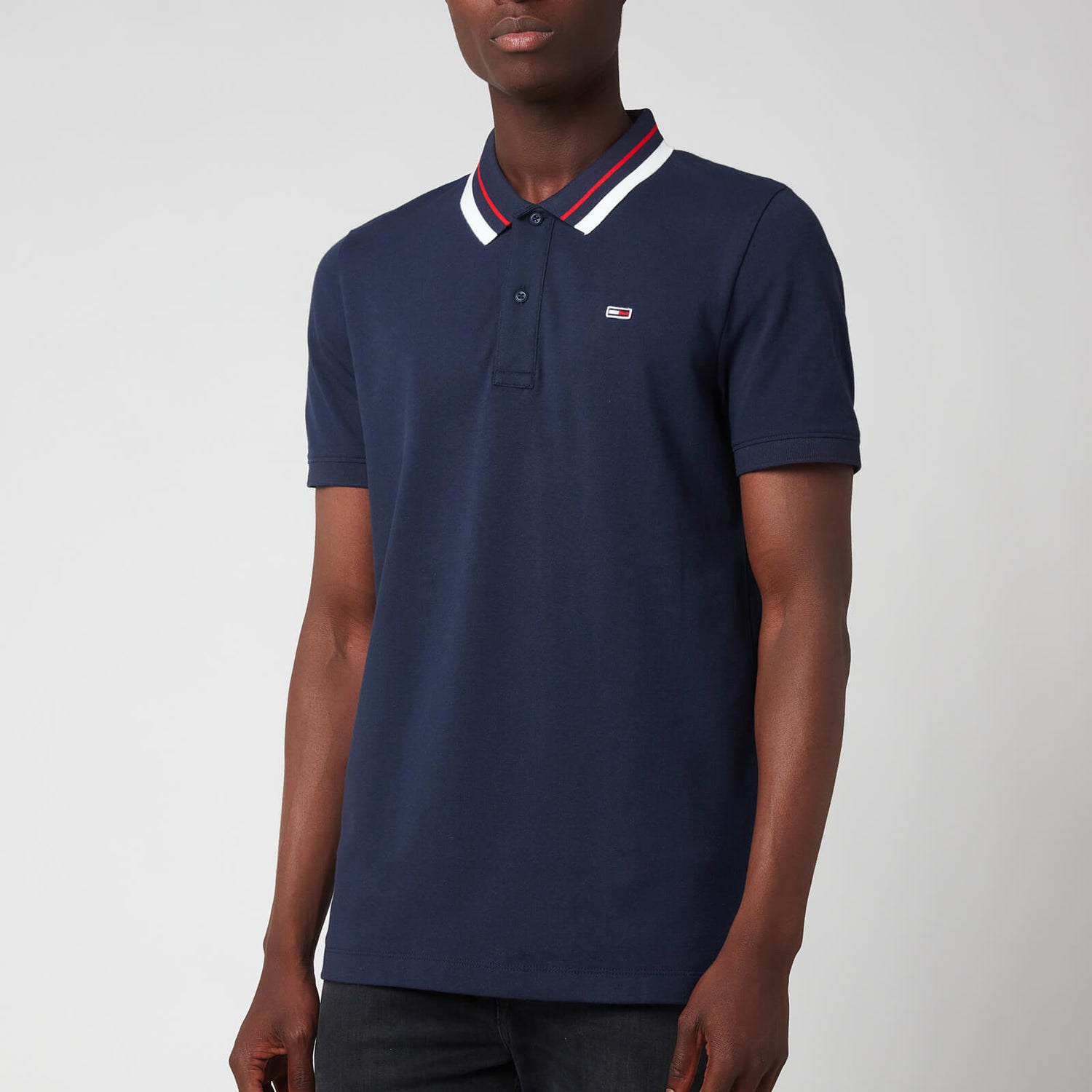 Tommy Jeans Men's Classic Tipped Stretch Polo Shirt - Twilight Navy