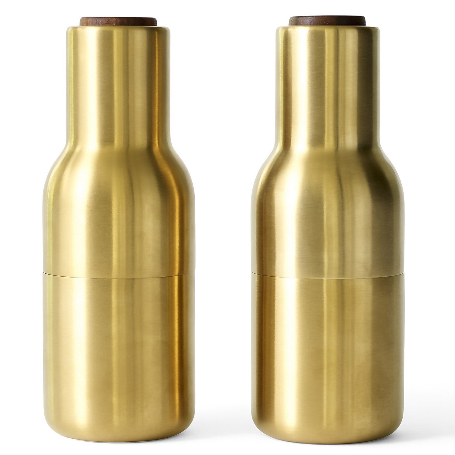 Menu Bottle Grinder - Brushed Brass - Set of 2
