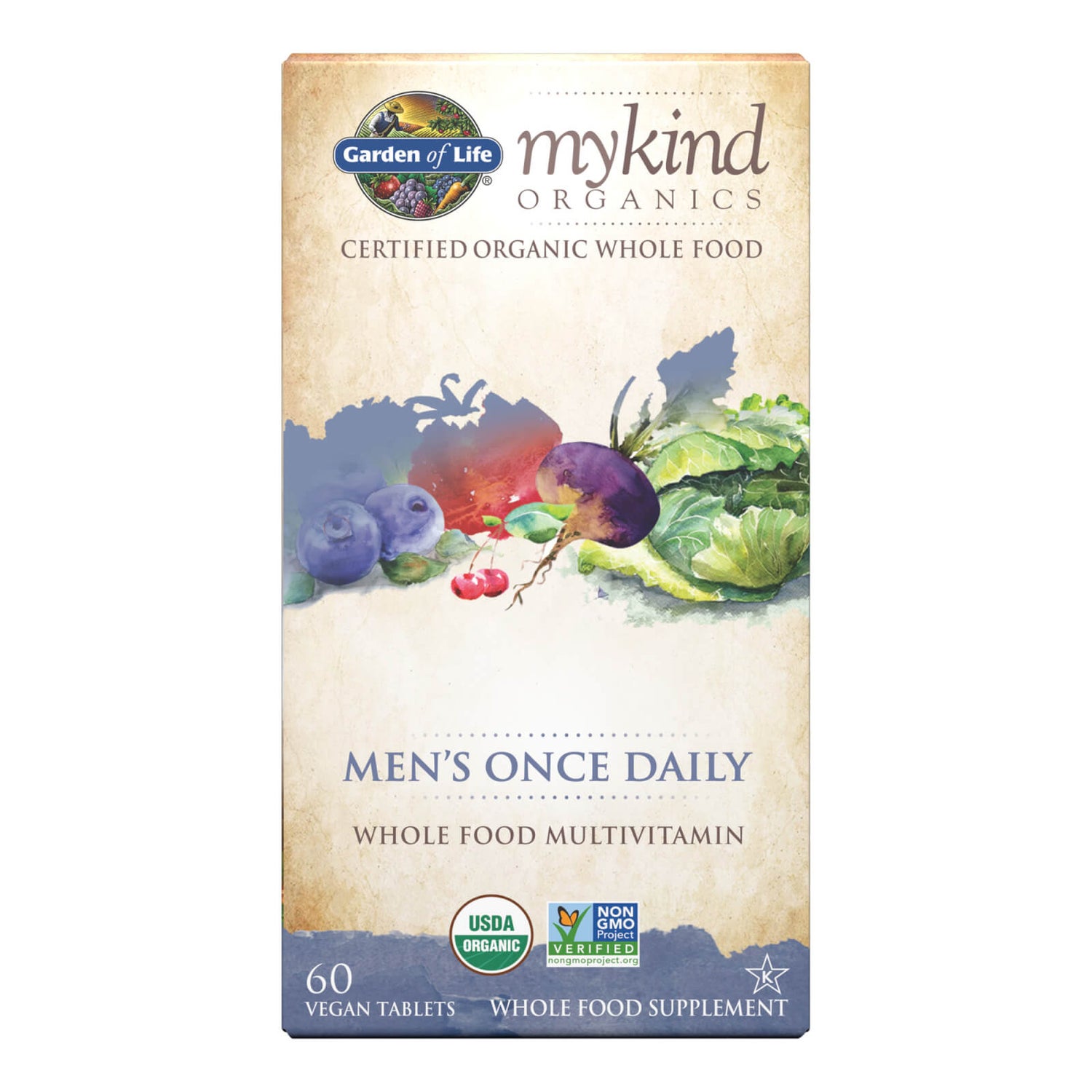 Comprimidos para hombre uno al día Organics - 60 comprimidos