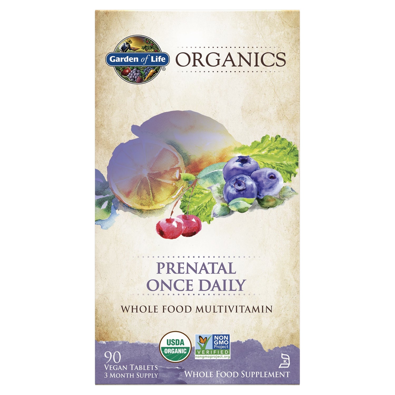 Organics Prenatal Once Daily - 90 Tablets