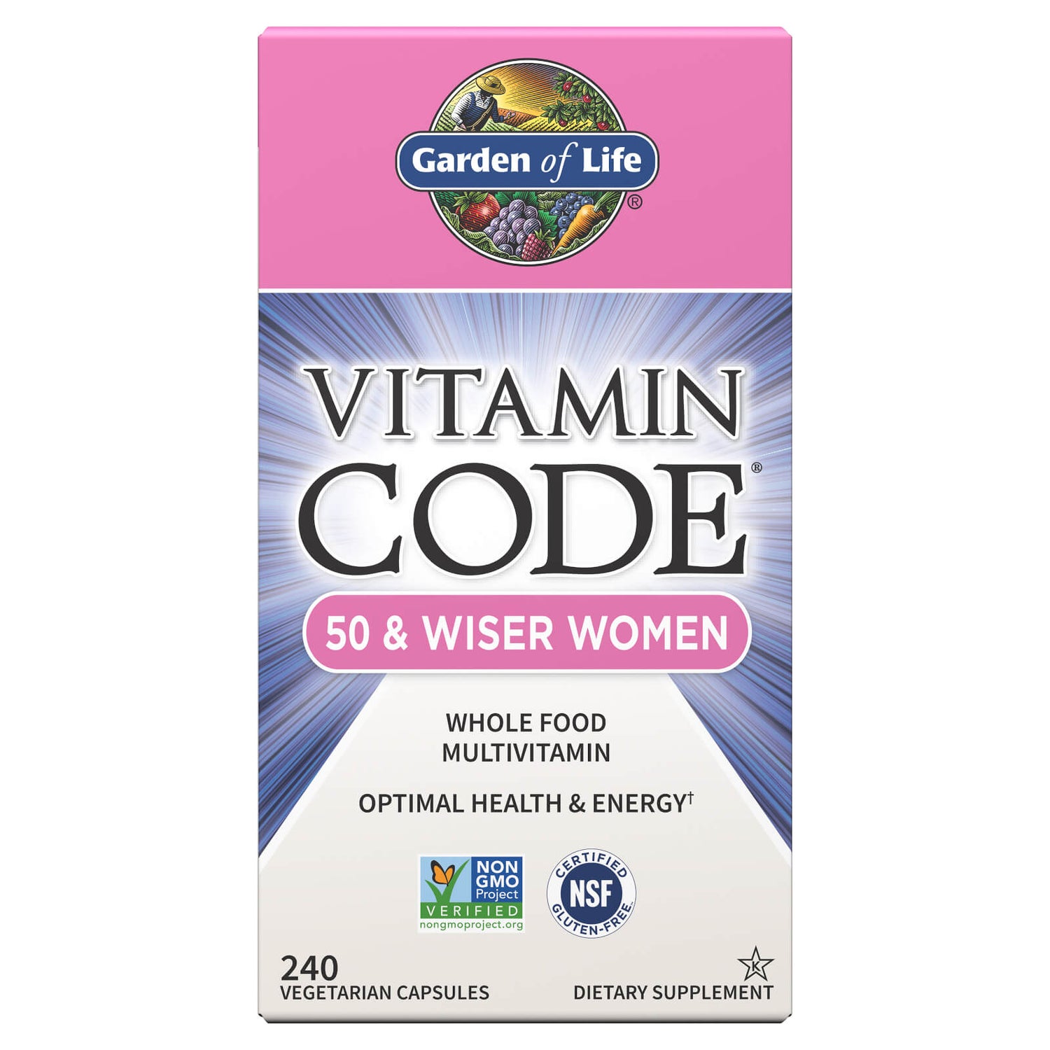 Vitamin Code 50 and Wiser Women - 240 Capsules