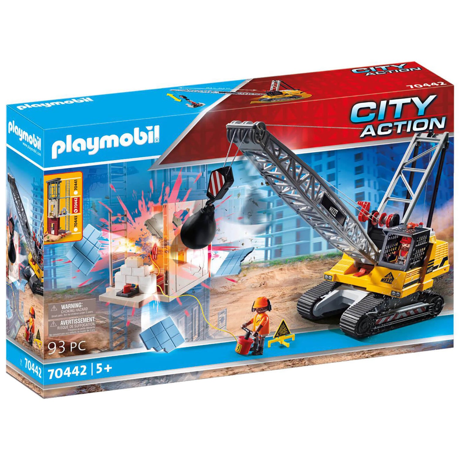 Playmobil City Dragline avec mur de construction (70442)