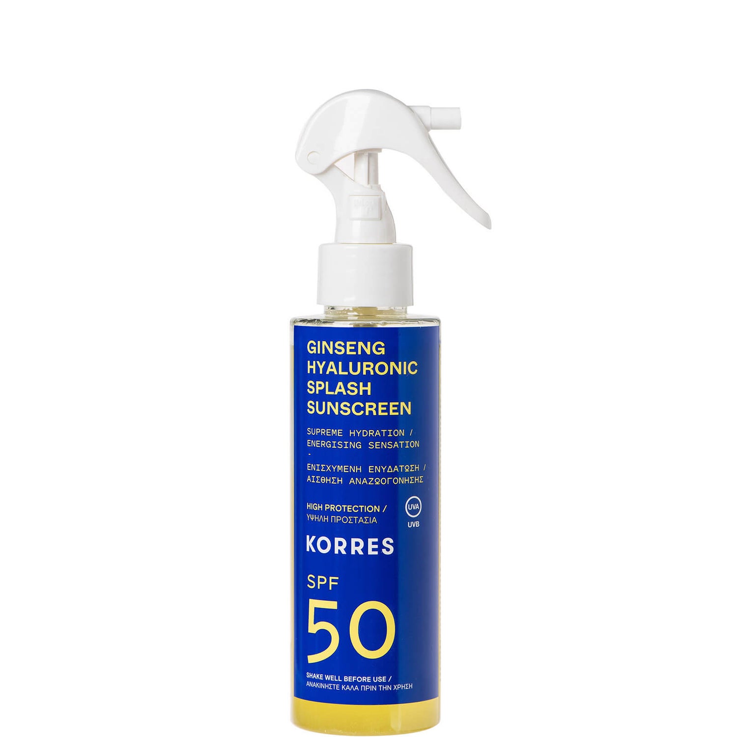 KORRES Ginseng Hyaluronic SPF50 Splash Sunscreen 150ml
