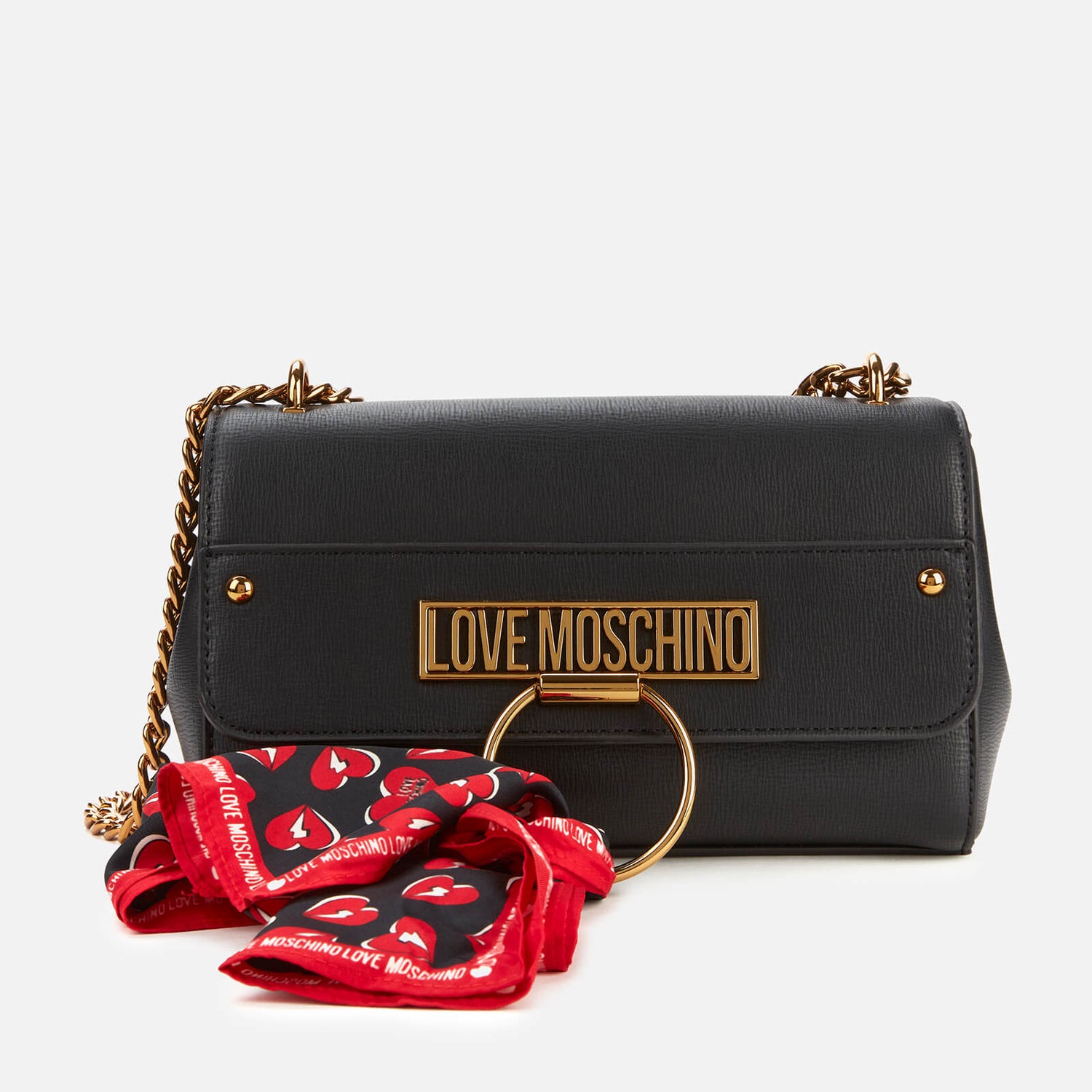 love moschino scarf shoulder bolsa