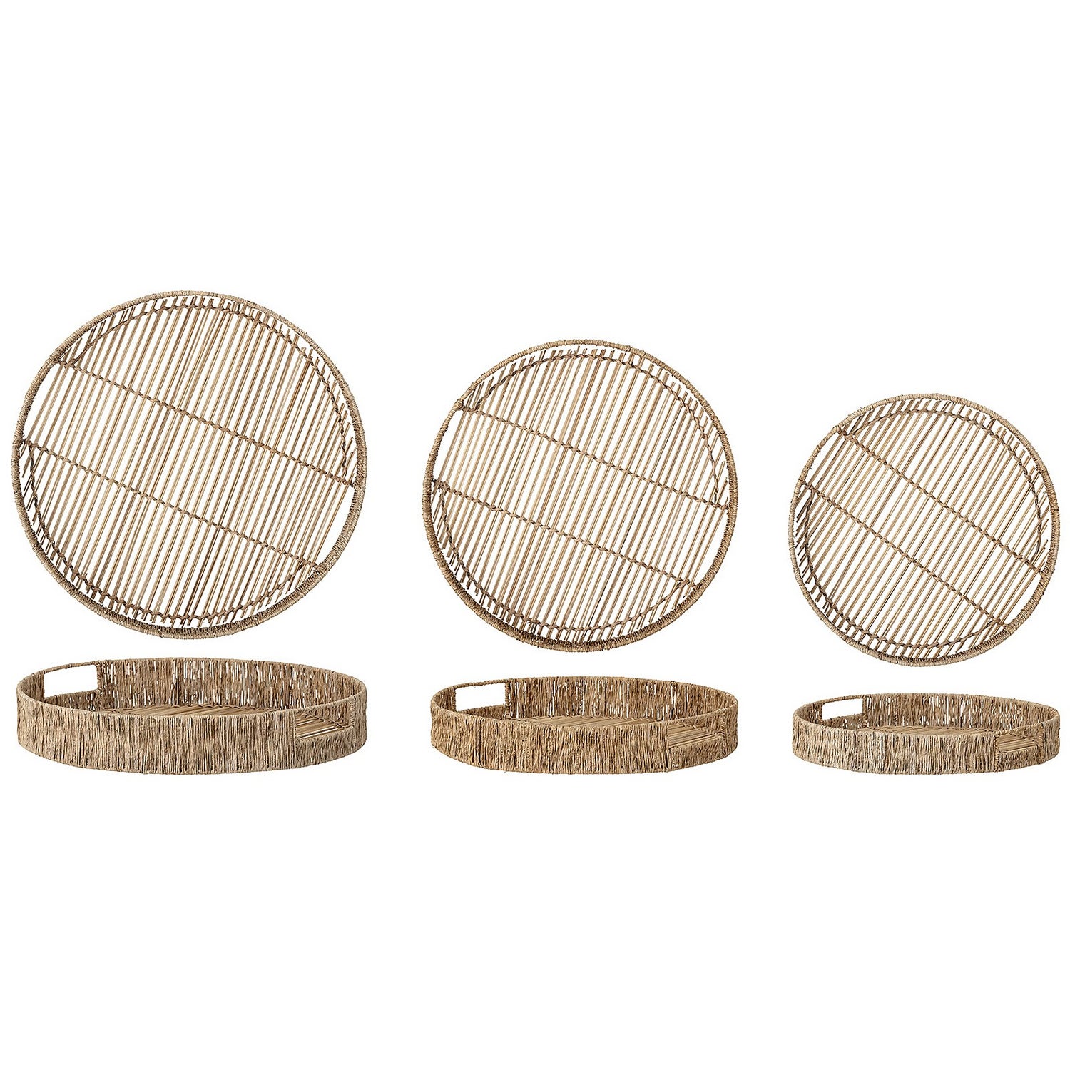 Bloomingville Bamboo Serving Tray - Set of 3