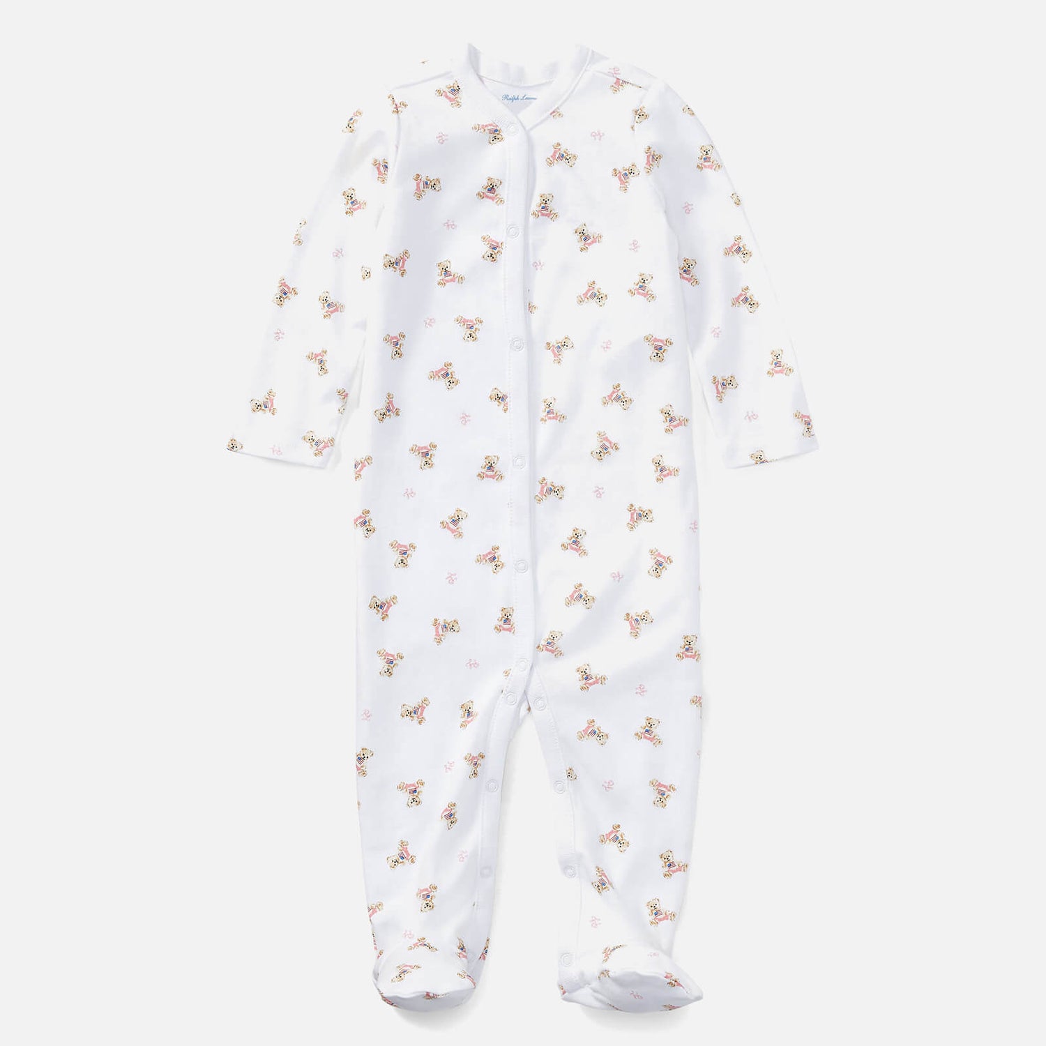 Polo Ralph Lauren Babys Sleepsuit - White/Pink/Multi - 9-12 months