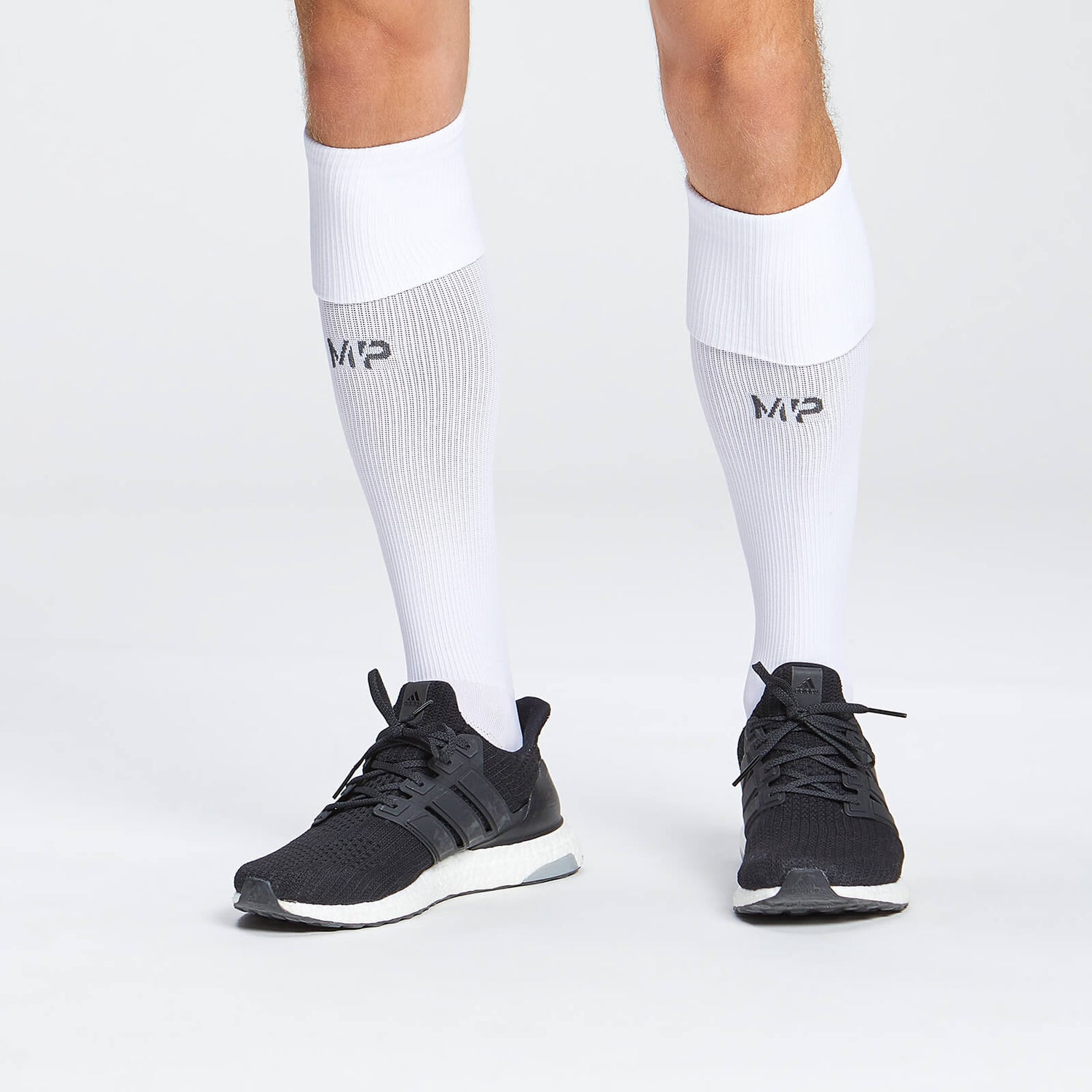 Высокие футбольные носки MP — Белые - UK 3-6