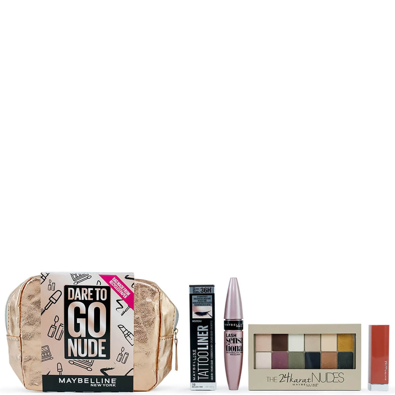 Maybelline Makeup Dare To Go Nude Gift Set for Her (Worth £40.00)