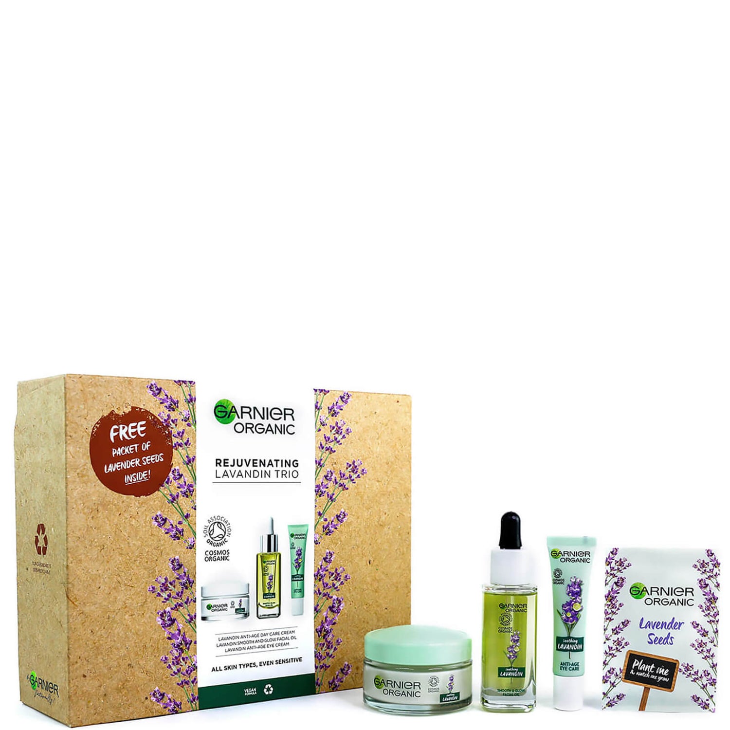 Garnier Organic Anti-Age Rejuvenating Lavandin Trio for Glowing Skin (Worth £40.00)