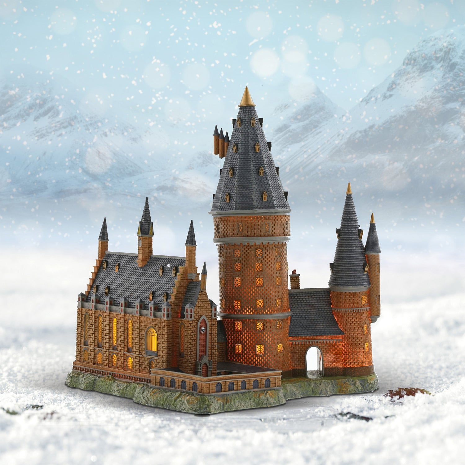 Harry Potter Village Hogwarts Großer Saal und Turm - UK-Stecker