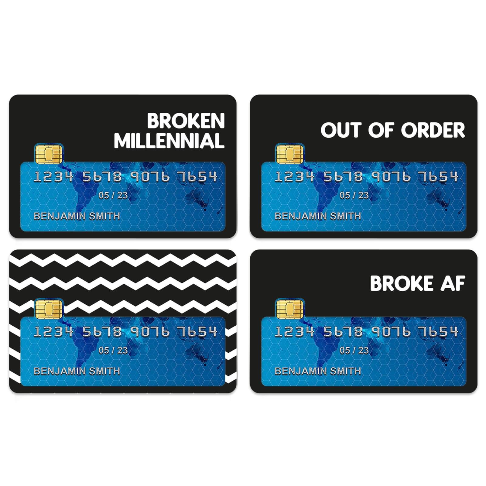 broke af credit card covers iwoot us broke af credit card