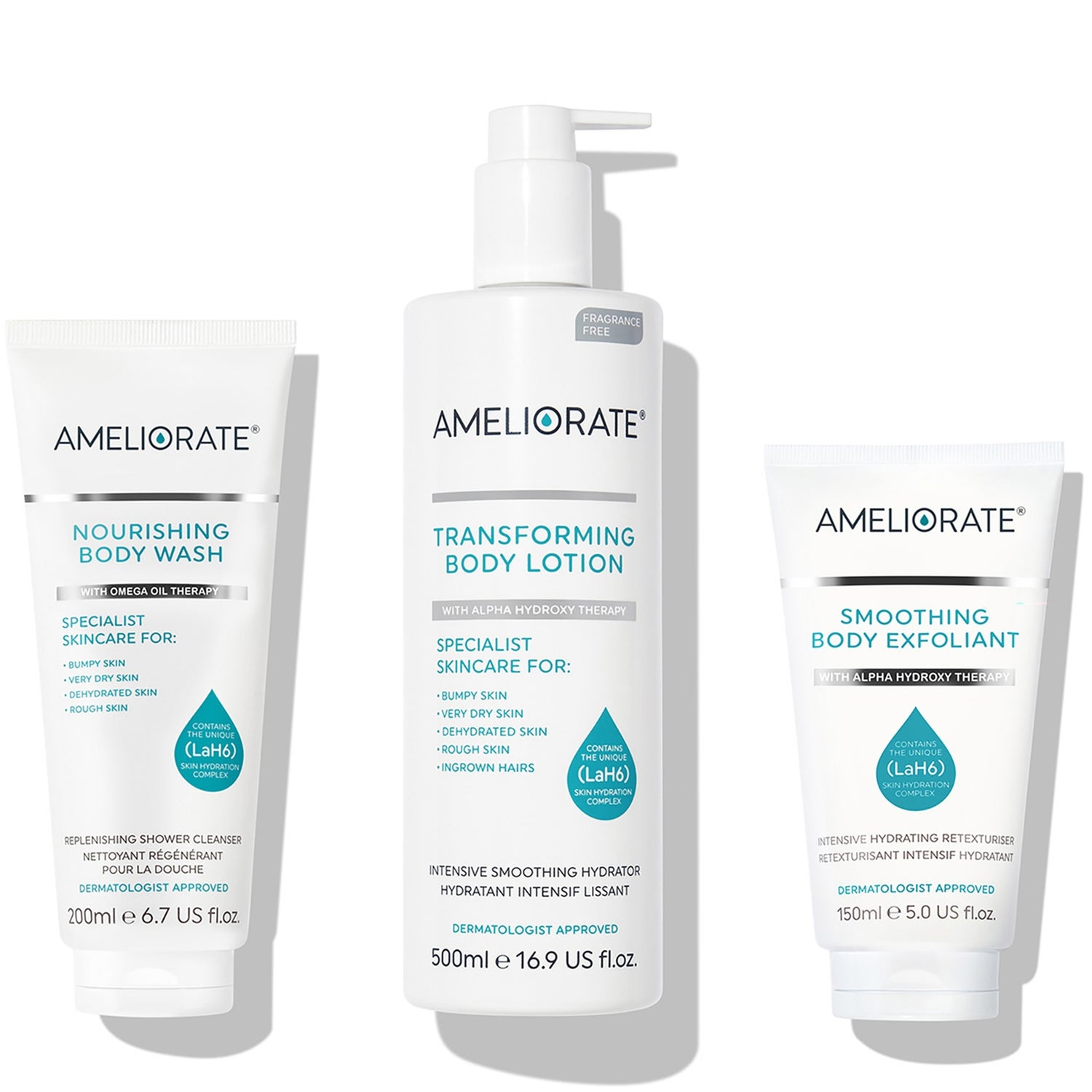 AMELIORATE Smooth Skin Supersize Bundle (Fragrance Free) (New Packaging)