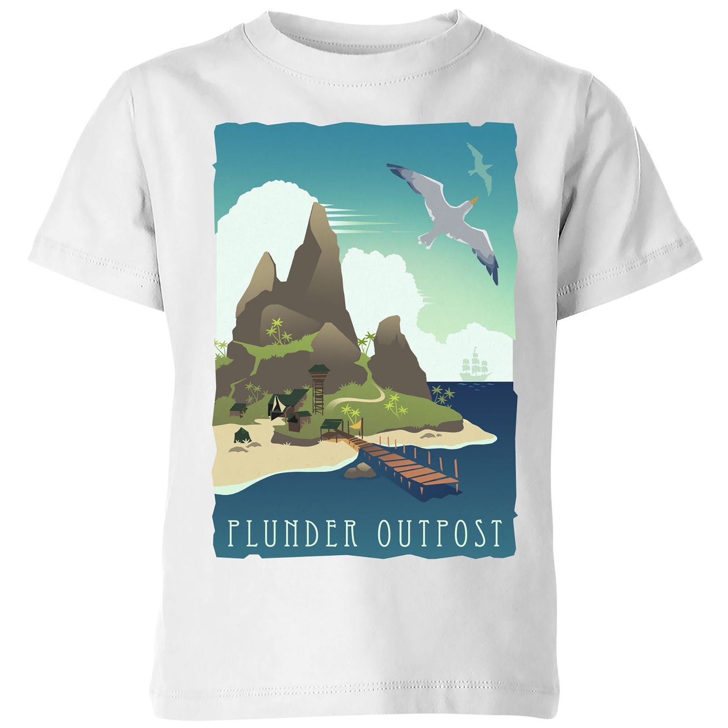 Rare Plunder Outpost Kids' T-Shirt - White