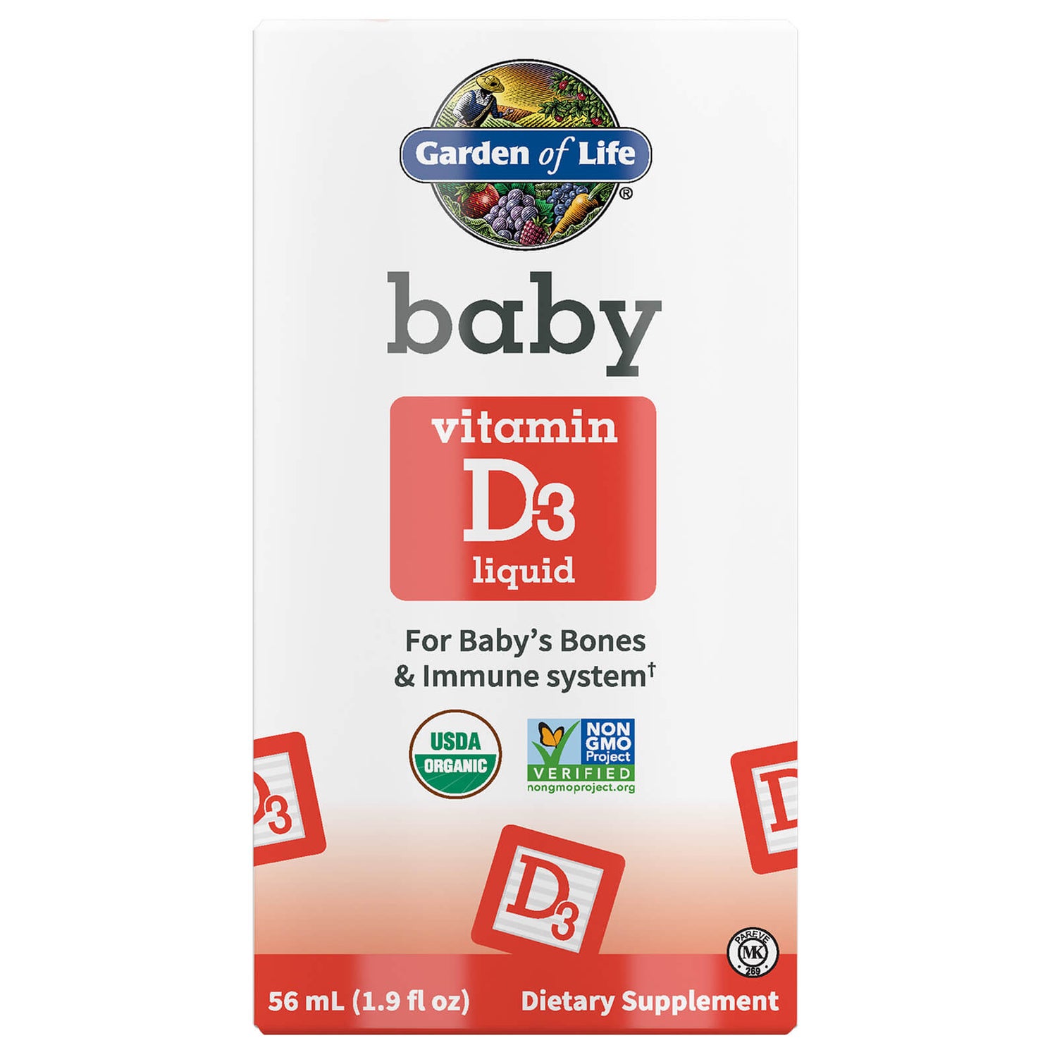 Organic baby - Vitamine D3 pour Bébés - 56ml
