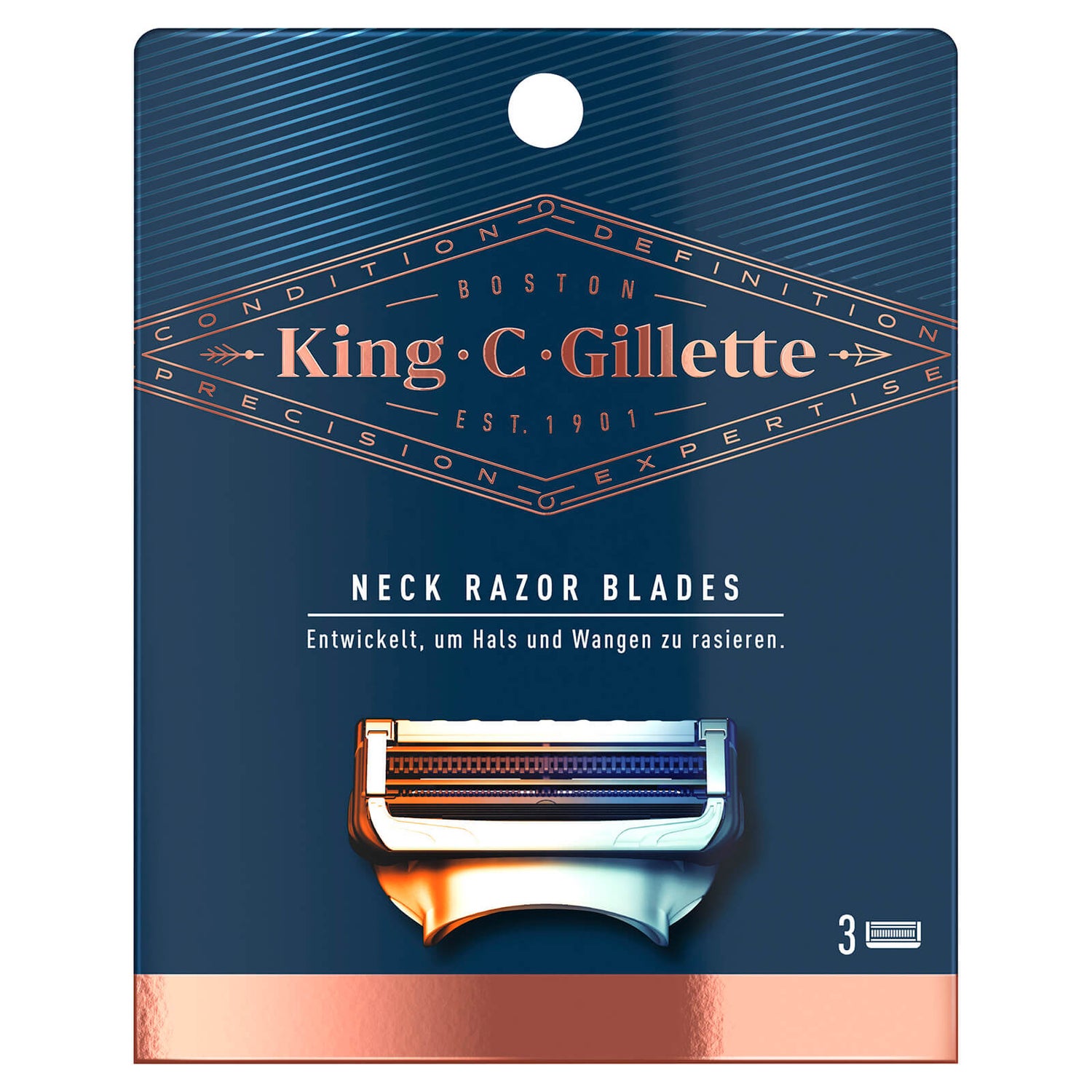 King C. Gillette Hals- und Nackenrasierer Klingen
