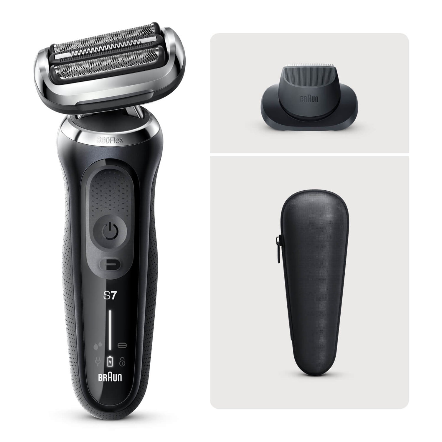 Braun Series 7 Electric Shaver with Precision Trimmer and Body Groomer Bundle