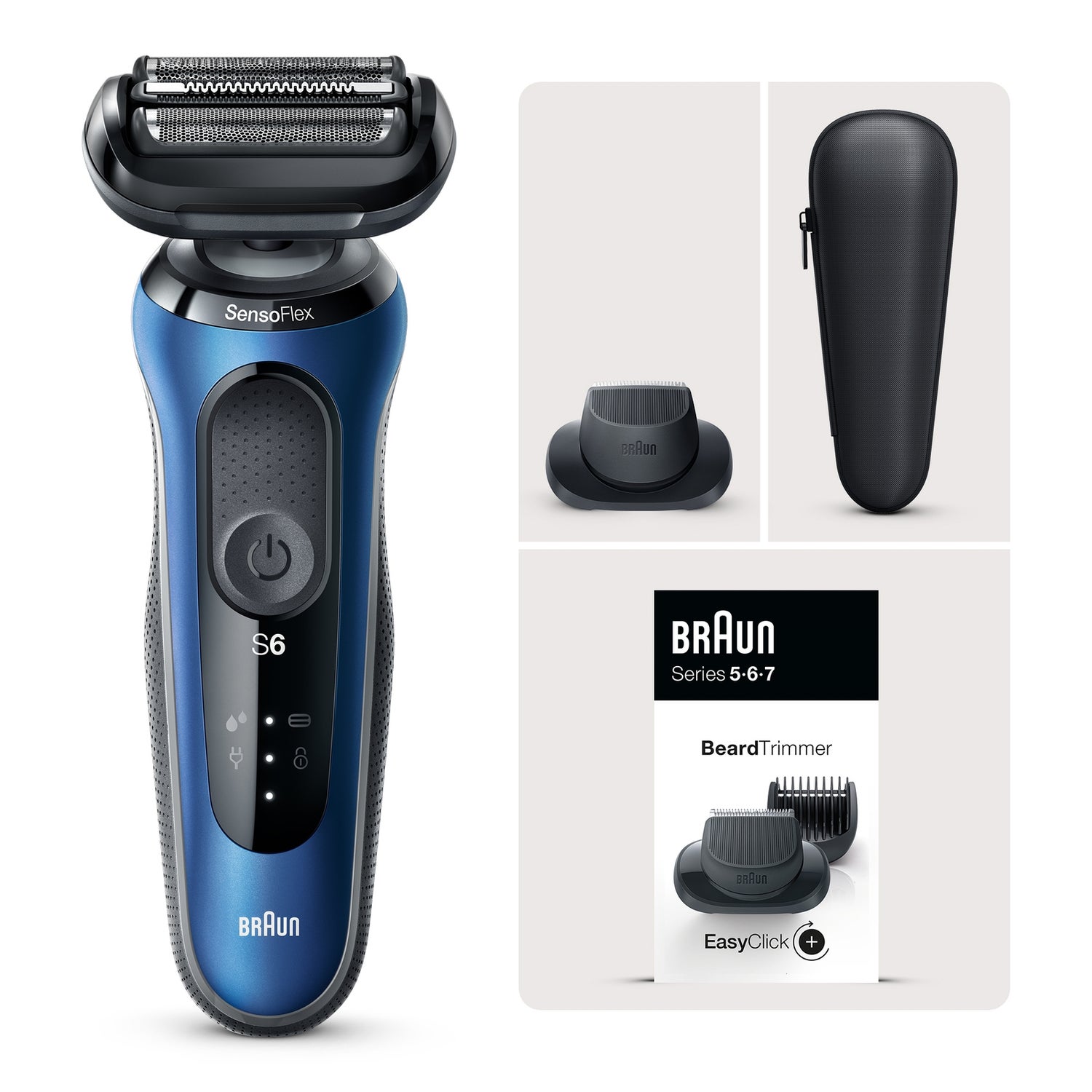Braun Series 6 60-B1200s Electric Shaver with Beard Trimmer Attachment