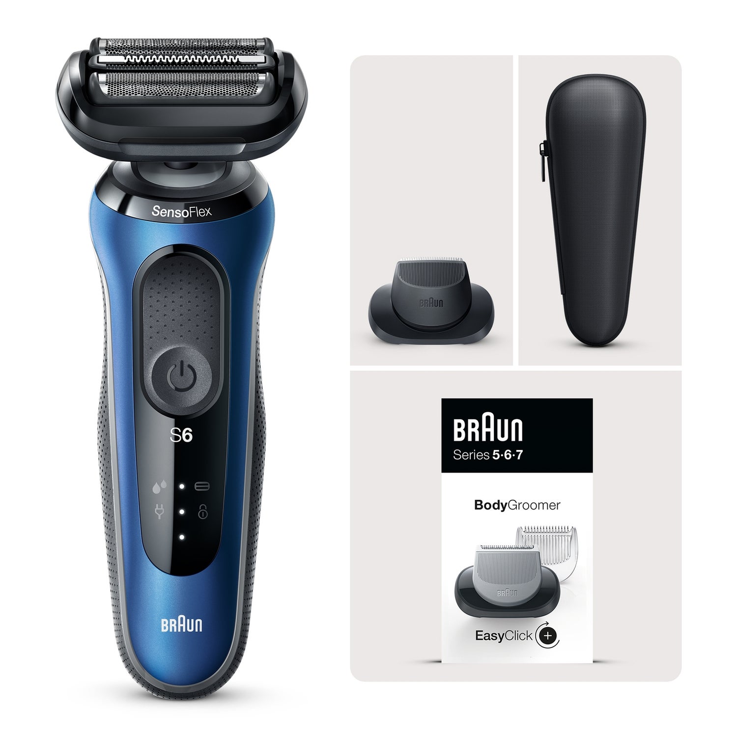 Braun Series 6 Electric Shaver with Precision Trimmer and Body Groomer Bundle