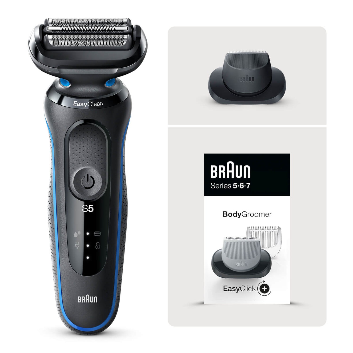 Braun Series 5 Electric Shaver with Precision Trimmer and Body Groomer Bundle