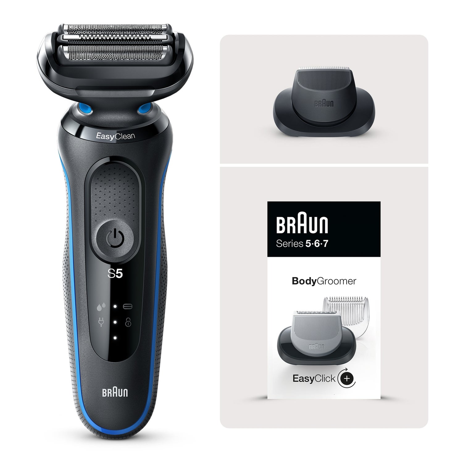 Braun Series 5 Electric Shaver with Precision Trimmer and Body Groomer Bundle