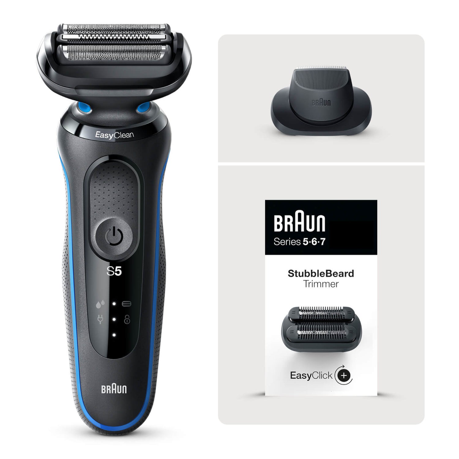 Braun Series 5 Electric Shaver with Precision Trimmer and StubbleBeard Trimmer Bundle