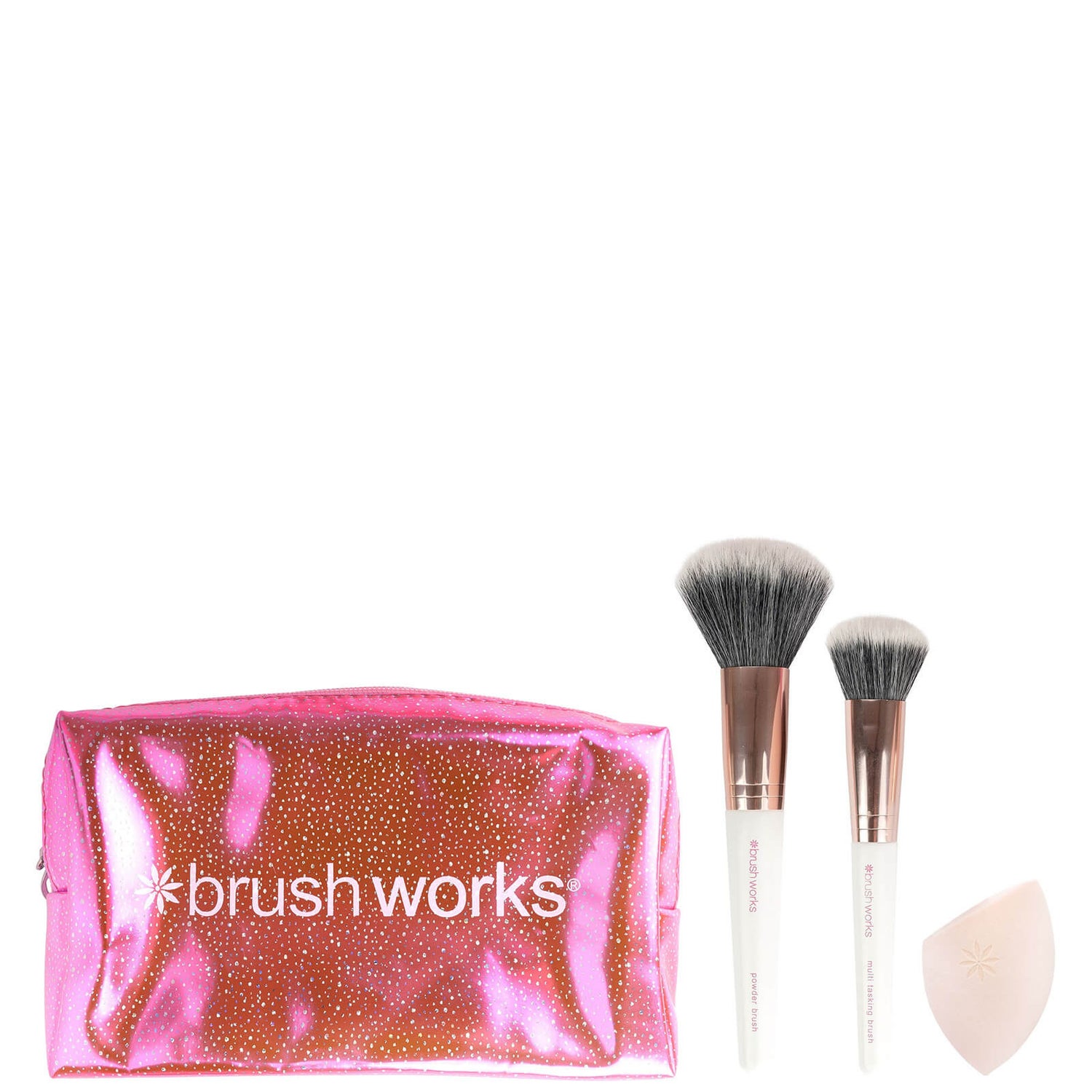 Ensemble de brosses et d'éponges de maquillage de voyage Brushworks