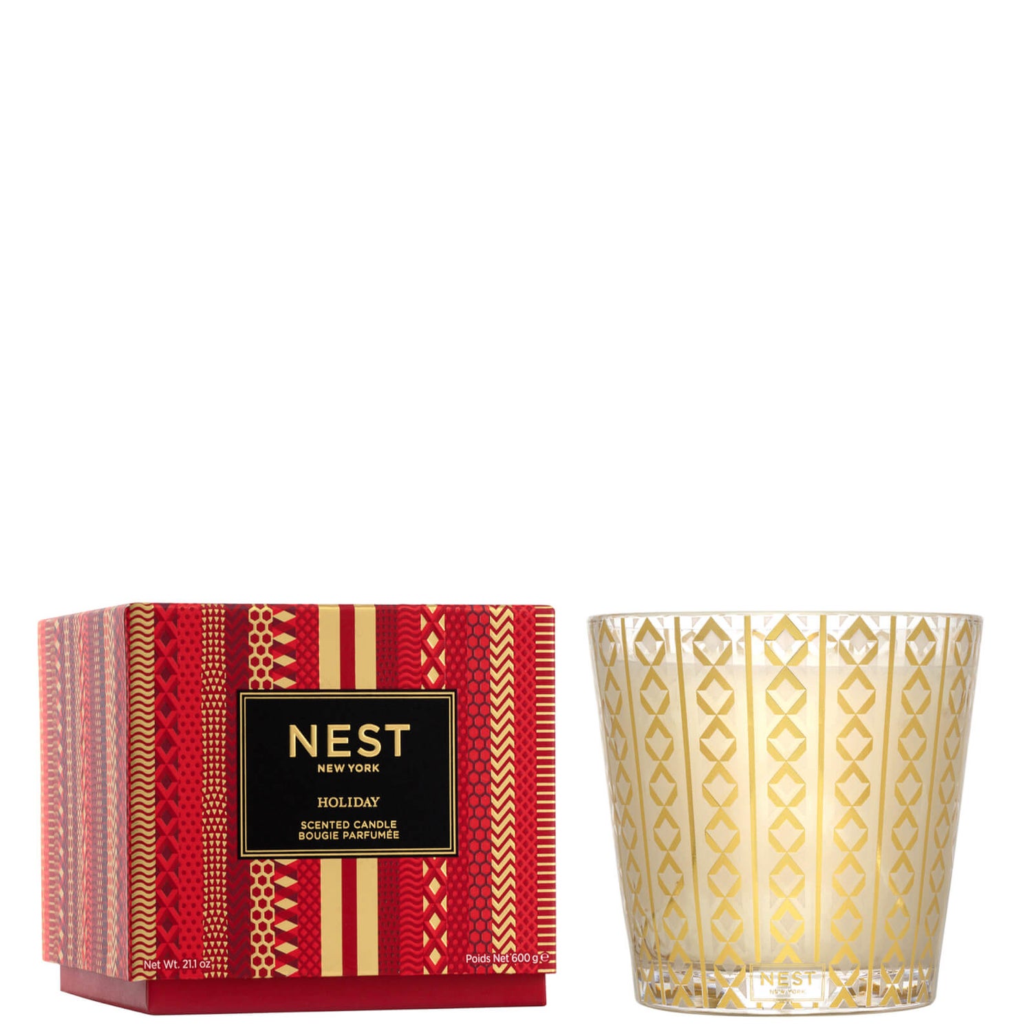 $81 Nest New York White Holiday 3-Wick Candle Size 21.1 oz./ 600 g