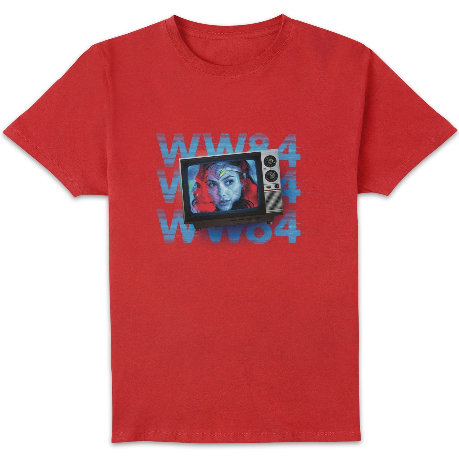 Wonder Woman WW84 Retro TV Men's T-Shirt - Red