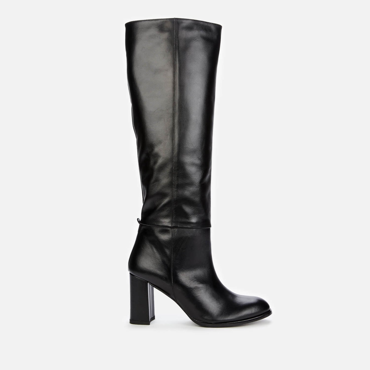 Whistles Women's High Heeled Leather Knee High Boots - Black