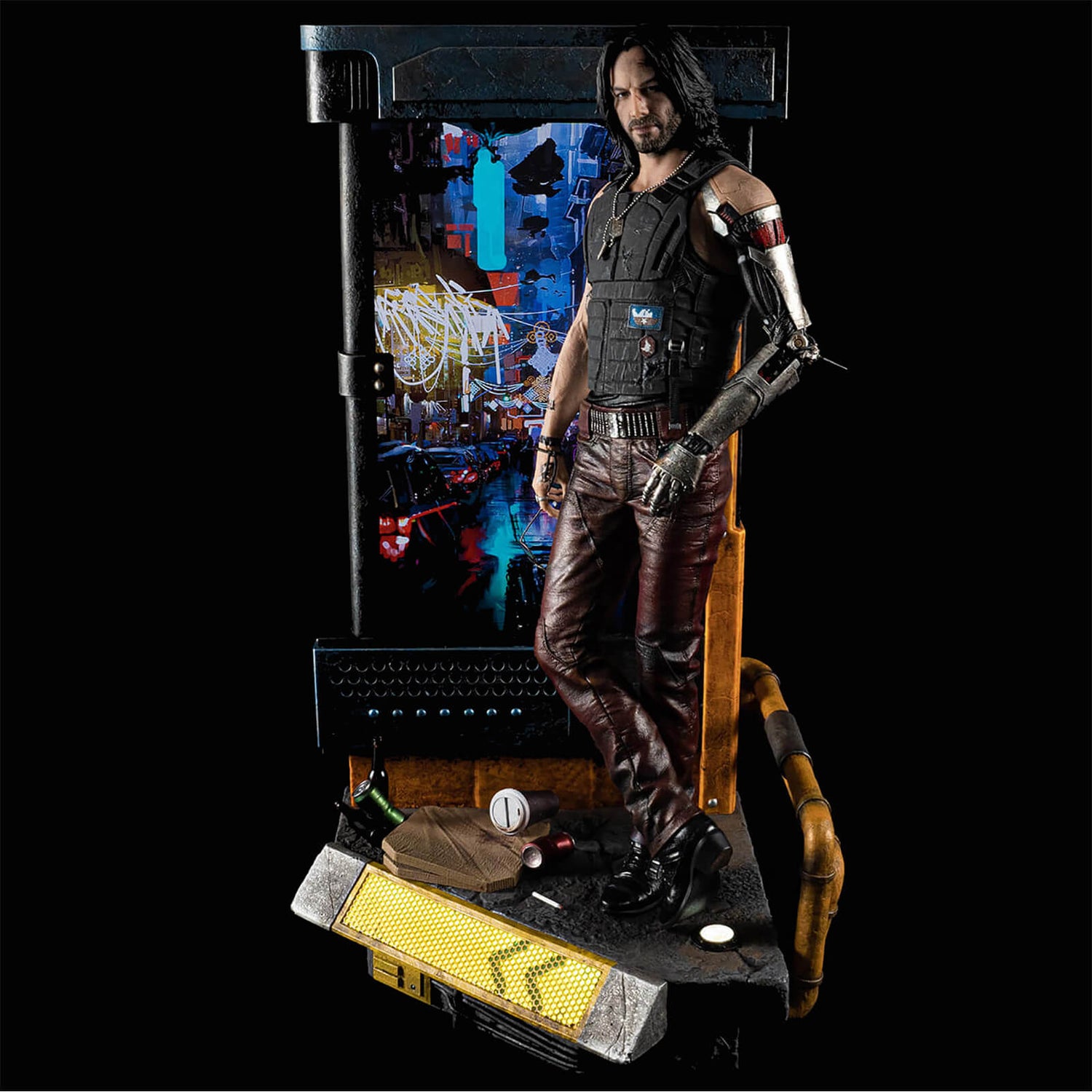 PureArts CyberPunk 2077 1/4 Scale Statue - Johnny Silverhand (Comes with LCD Screen and Inbuilt Stereo Speakers)