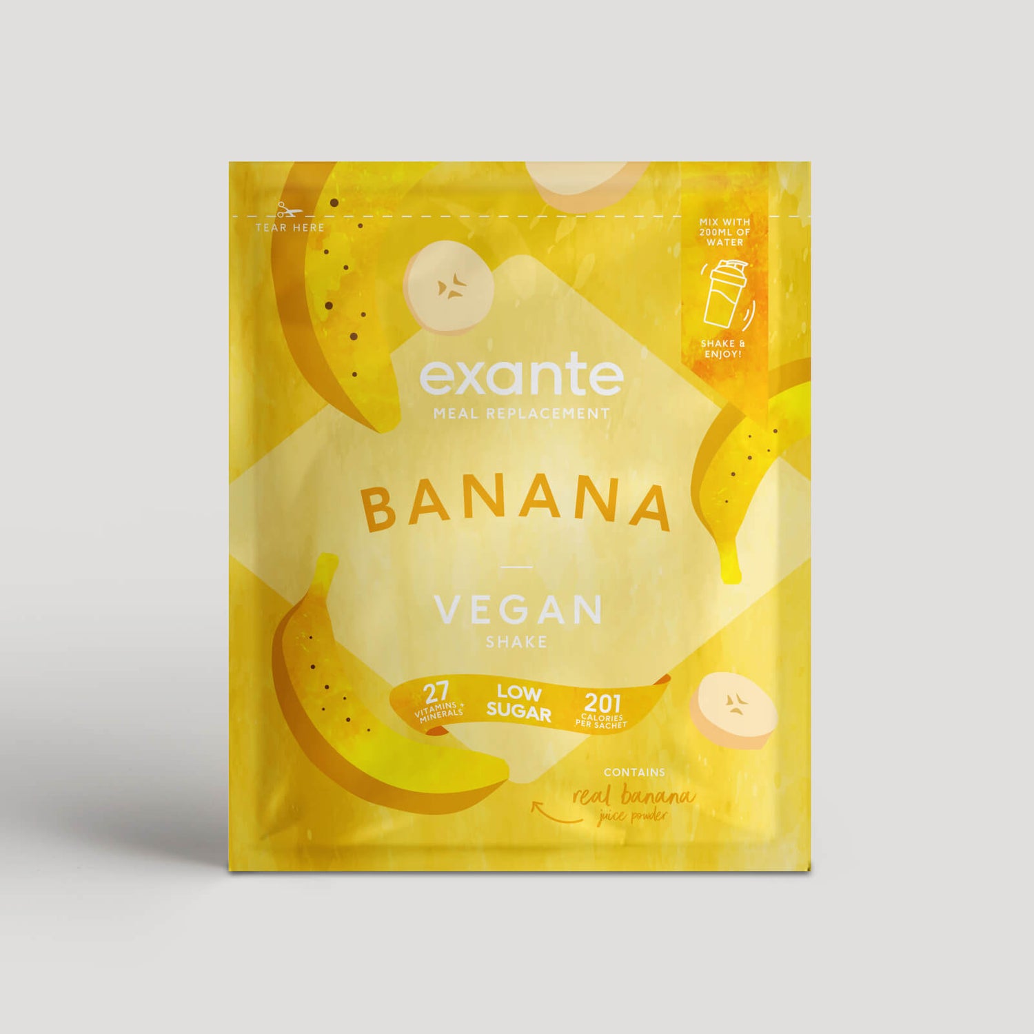 Vegan Meal Replacement Box of 7 Banana Shakes