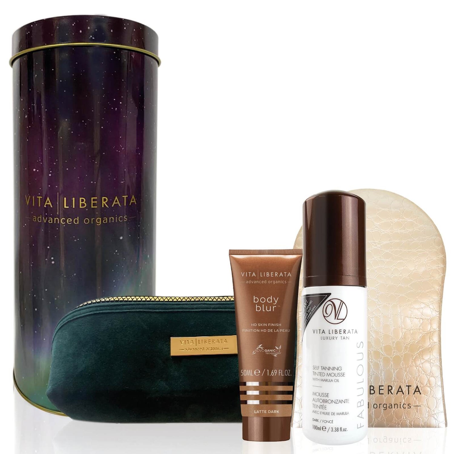 Vita Liberata The Ultimate Shimmer and Glow Kit - Mousse Dark (Worth £53.50)