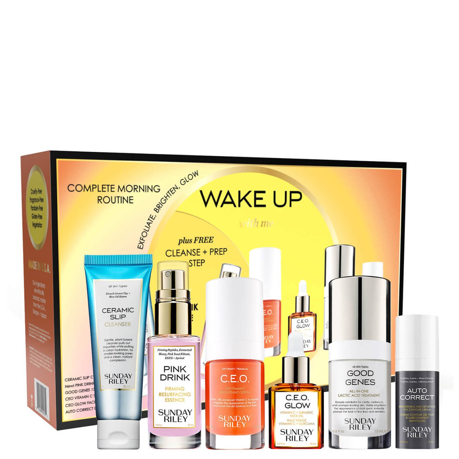 Sunday Riley Wake Up With Me: Complete Morning Skincare Routine 6 piece - $158 Value