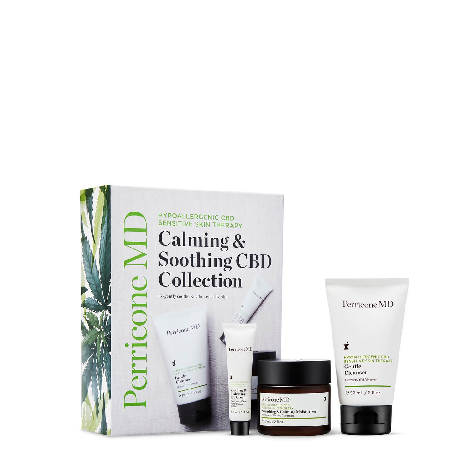 Hypoallergenic CBD Sensitive Skin Therapy Calming & Soothing CBD Collection (im Wert von 136 €)
