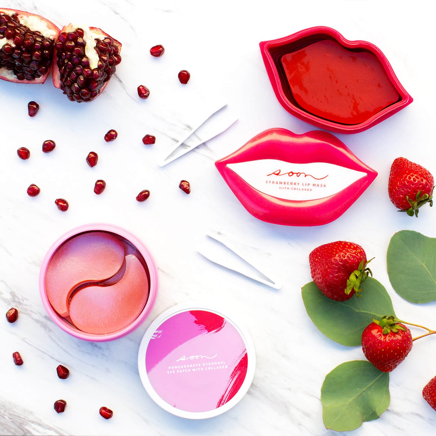 Soon Skincare Seoul Mates Duo – Strawberry Lip Jar and Pomegranate Eye Jar (Worth $172.00)