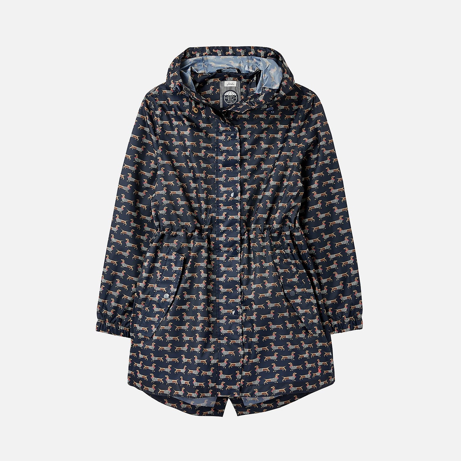 Joules Women s Golightly Printed Waterproof Packaway Navy Sausage Dog TheHut