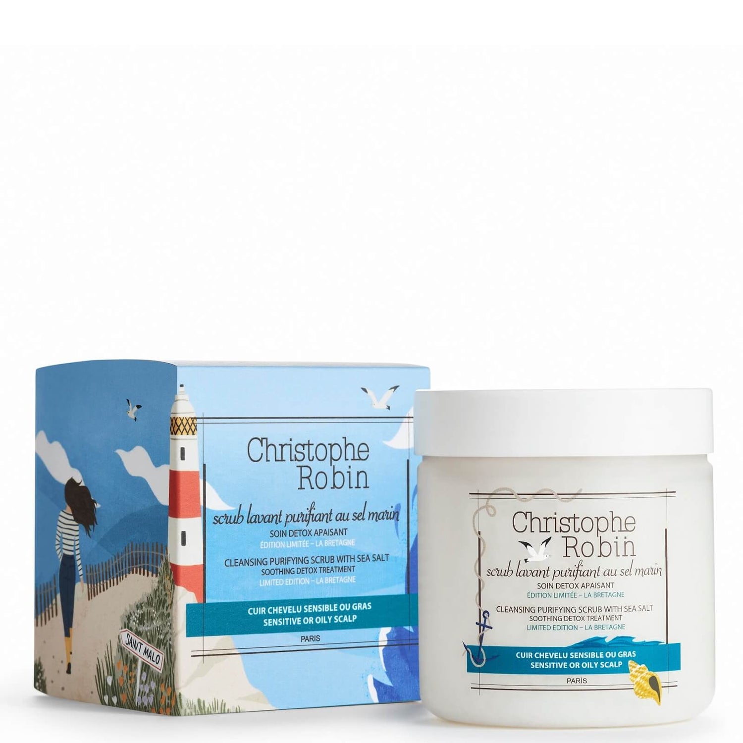 Christophe Robin Cleansing Limited Edition Cleansing Purifying Scrub with Sea Salt - La Bretagne