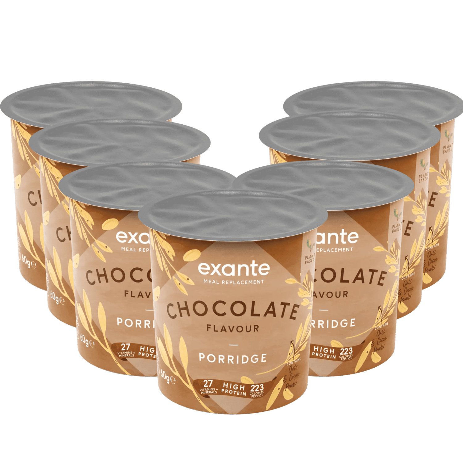 Meal Replacement Box of 7 Chocolate Porridge Pots