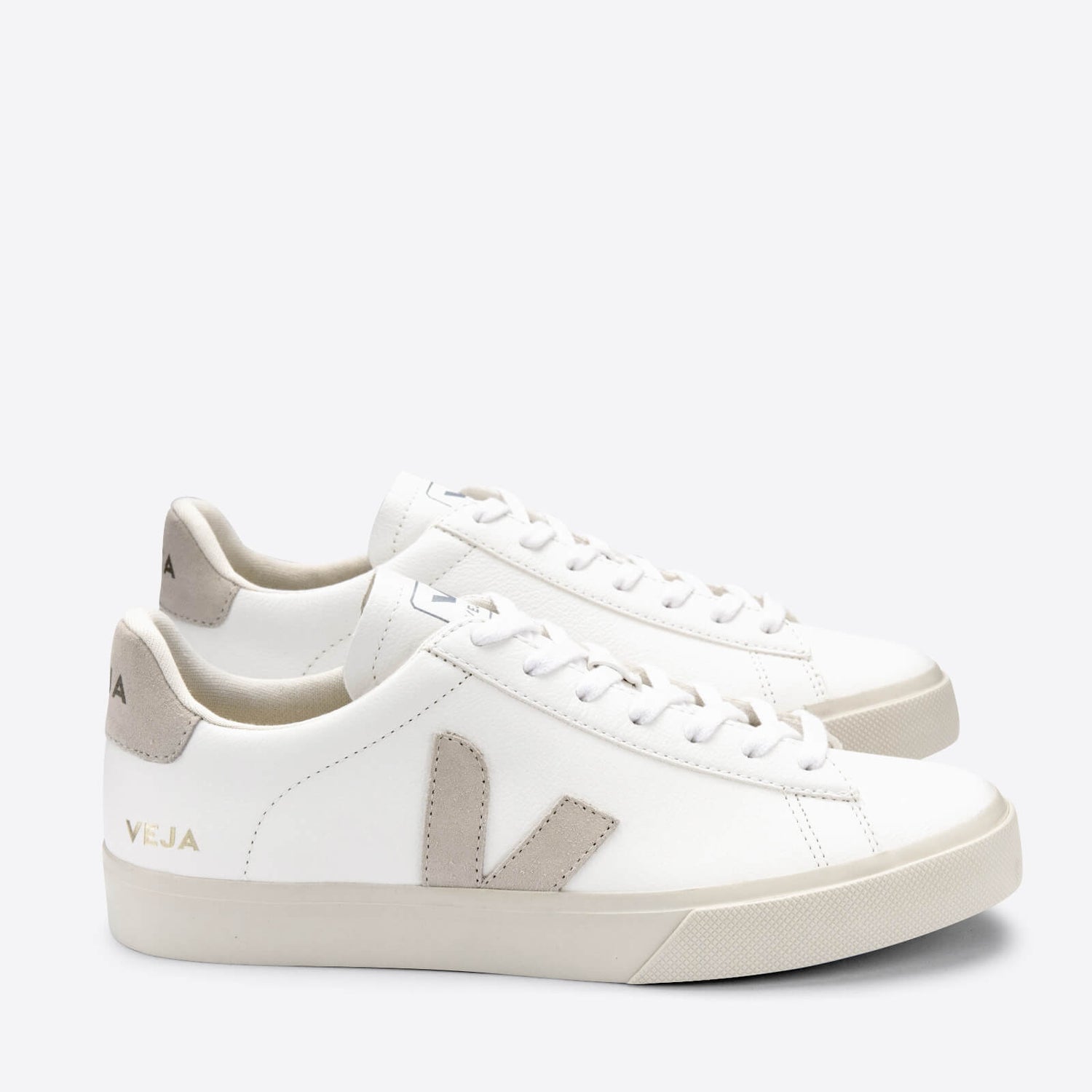 Veja Women's Campo Chrome Free Leather Trainers - Extra White/Natural - UK 3