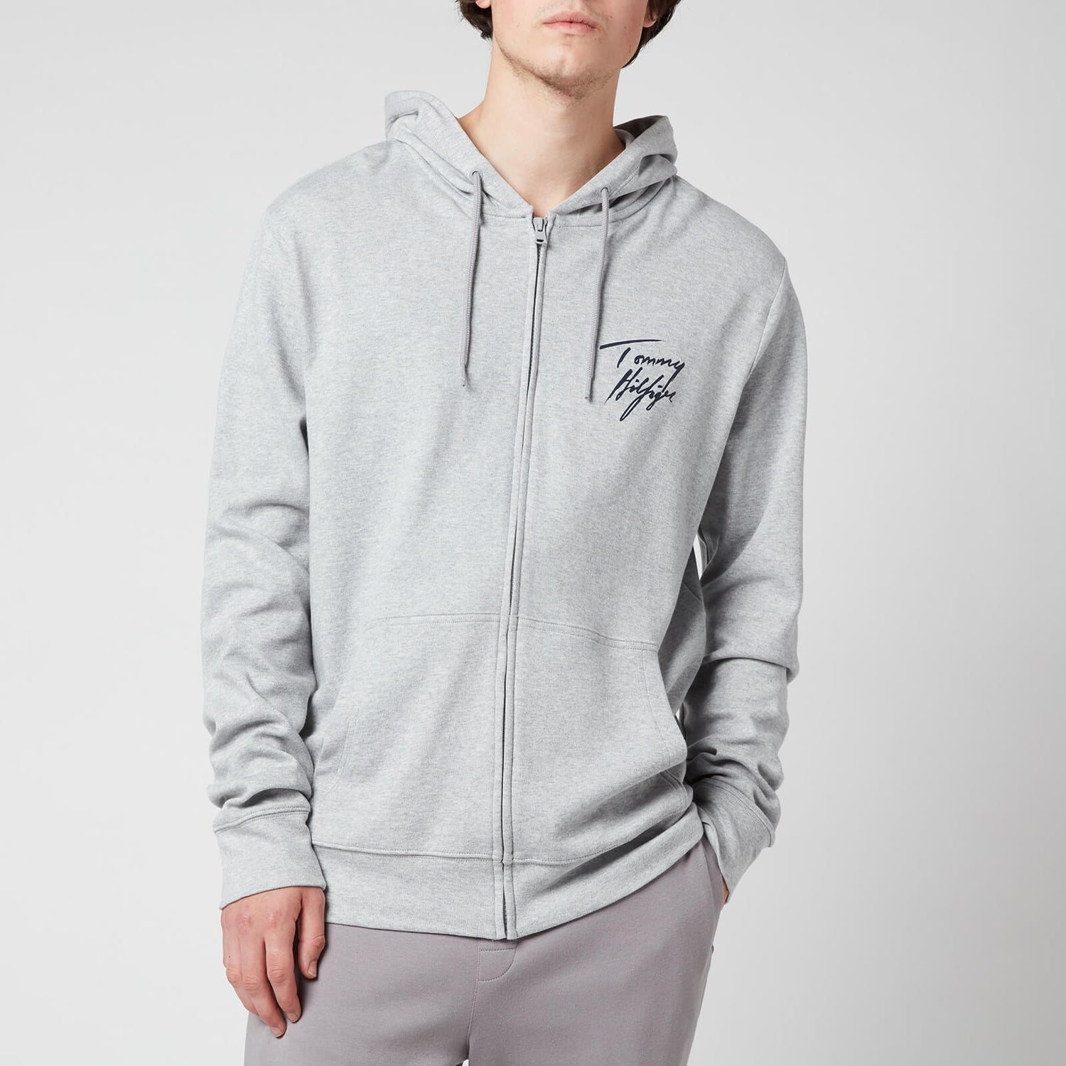 Tommy Hilfiger Men's Full Zip Hoodie - Grey Heather