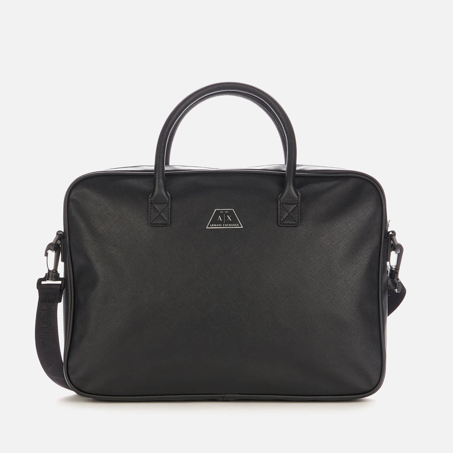 Armani Exchange Men's Branded Briefcase - Black